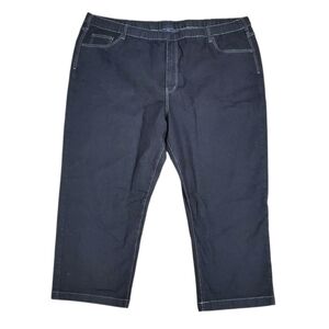 New Haband Active Joe Men's Pull On Black Denim Jeans Pants 3X